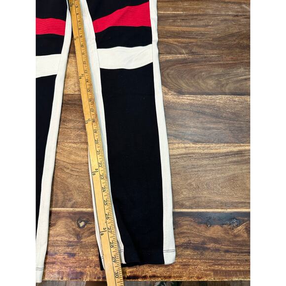 BCBGMAXAZRIA Women's Black White Bond Coloblocked Leggings Size Large - Picture 5 of 7